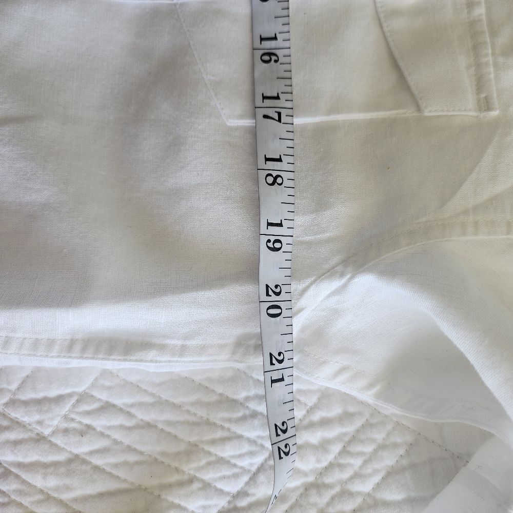 Cafe Luna linen cropped button front shirt - Picture 8 of 9